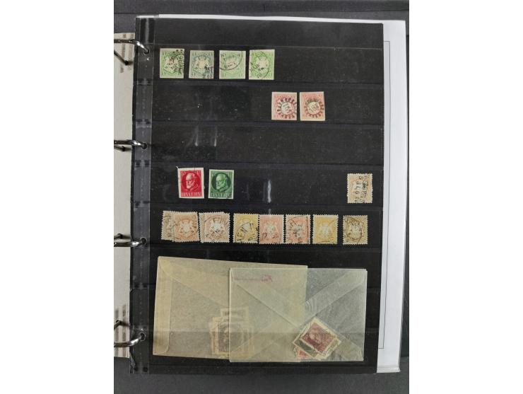 Baden bis Württemberg, umfangreiche gestempelte und ungebraucht/postfrische Sammlung inkl. Doubletten mit Briefen und Ganzsac