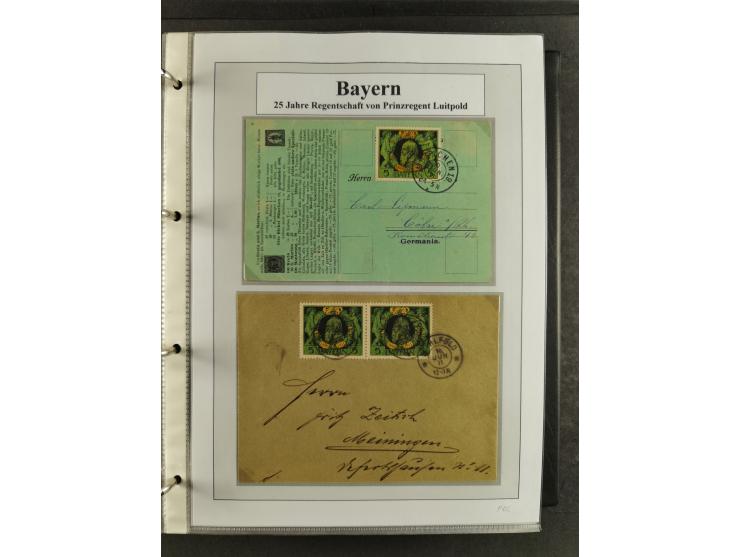 Baden bis Württemberg, umfangreiche gestempelte und ungebraucht/postfrische Sammlung inkl. Doubletten mit Briefen und Ganzsac