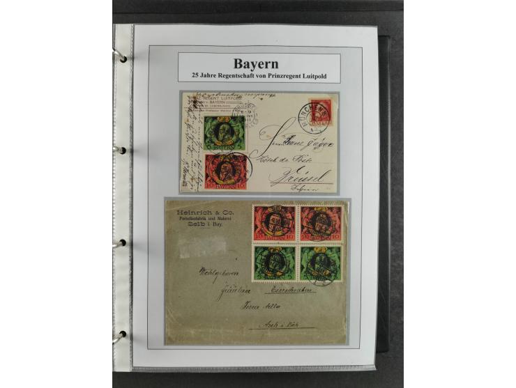 Baden bis Württemberg, umfangreiche gestempelte und ungebraucht/postfrische Sammlung inkl. Doubletten mit Briefen und Ganzsac