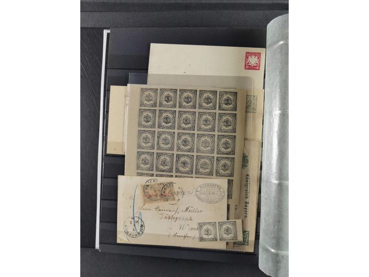 Baden bis Württemberg, umfangreiche gestempelte und ungebraucht/postfrische Sammlung inkl. Doubletten mit Briefen und Ganzsac
