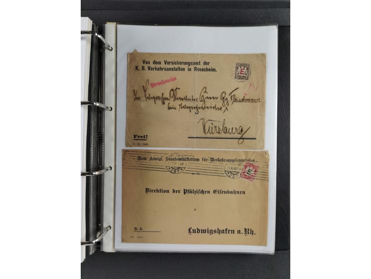 Baden bis Württemberg, umfangreiche gestempelte und ungebraucht/postfrische Sammlung inkl. Doubletten mit Briefen und Ganzsac