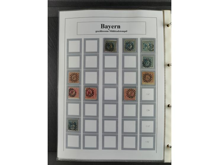 Baden bis Württemberg, umfangreiche gestempelte und ungebraucht/postfrische Sammlung inkl. Doubletten mit Briefen und Ganzsac