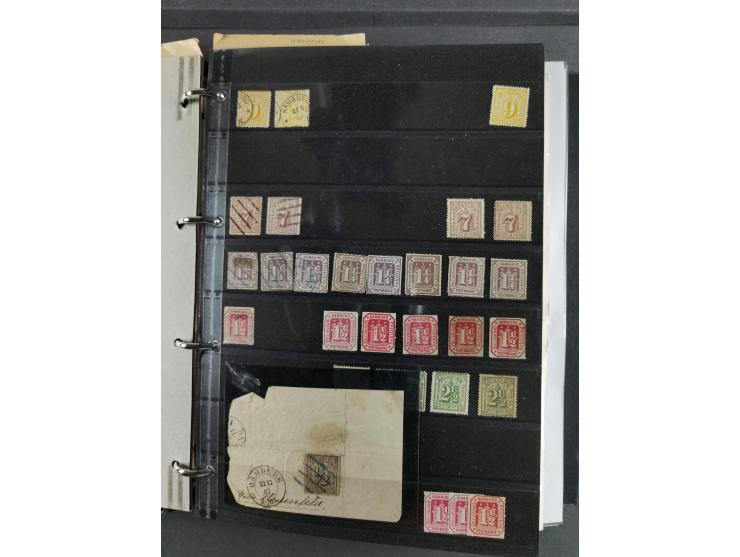 Baden bis Württemberg, umfangreiche gestempelte und ungebraucht/postfrische Sammlung inkl. Doubletten mit Briefen und Ganzsac