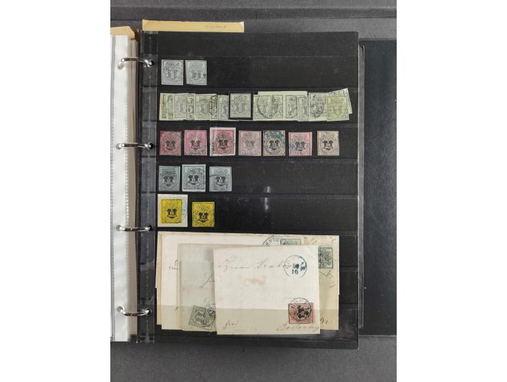 Baden bis Württemberg, umfangreiche gestempelte und ungebraucht/postfrische Sammlung inkl. Doubletten mit Briefen und Ganzsac