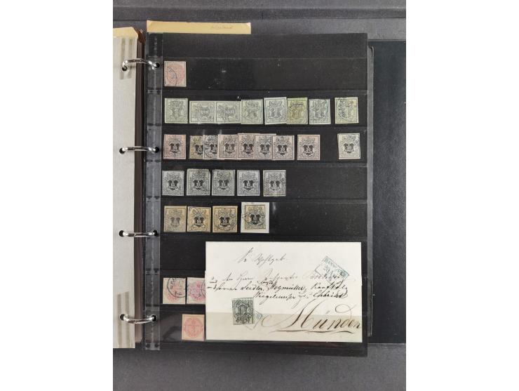 Baden bis Württemberg, umfangreiche gestempelte und ungebraucht/postfrische Sammlung inkl. Doubletten mit Briefen und Ganzsac