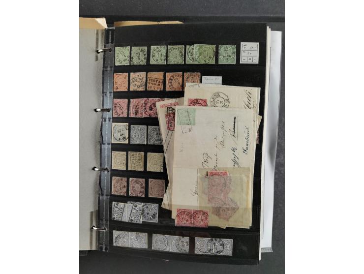 Baden bis Württemberg, umfangreiche gestempelte und ungebraucht/postfrische Sammlung inkl. Doubletten mit Briefen und Ganzsac