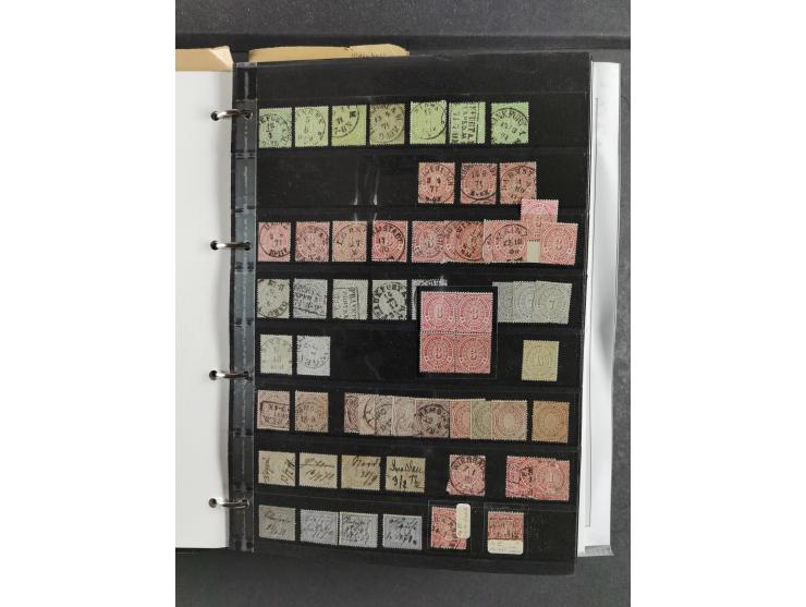 Baden bis Württemberg, umfangreiche gestempelte und ungebraucht/postfrische Sammlung inkl. Doubletten mit Briefen und Ganzsac