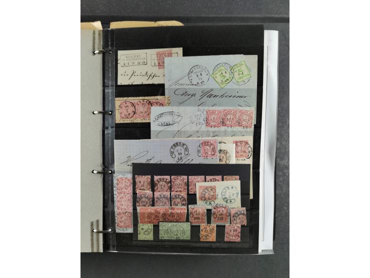 Baden bis Württemberg, umfangreiche gestempelte und ungebraucht/postfrische Sammlung inkl. Doubletten mit Briefen und Ganzsac