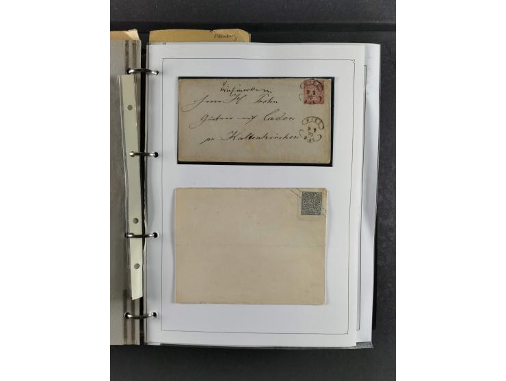 Baden bis Württemberg, umfangreiche gestempelte und ungebraucht/postfrische Sammlung inkl. Doubletten mit Briefen und Ganzsac