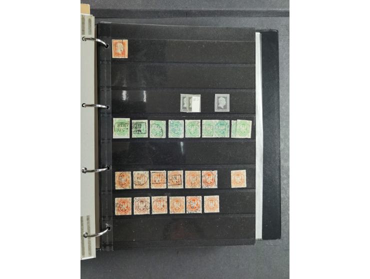 Baden bis Württemberg, umfangreiche gestempelte und ungebraucht/postfrische Sammlung inkl. Doubletten mit Briefen und Ganzsac