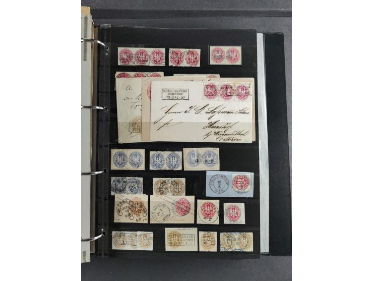 Baden bis Württemberg, umfangreiche gestempelte und ungebraucht/postfrische Sammlung inkl. Doubletten mit Briefen und Ganzsac