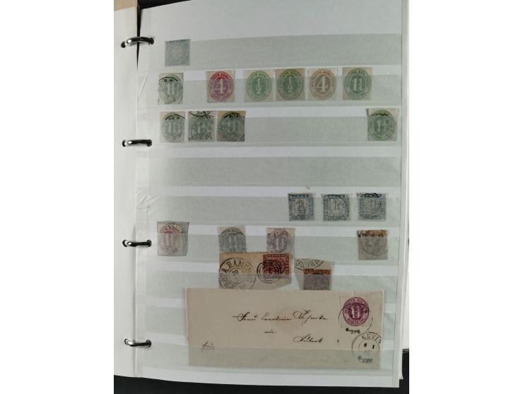 Baden bis Württemberg, umfangreiche gestempelte und ungebraucht/postfrische Sammlung inkl. Doubletten mit Briefen und Ganzsac