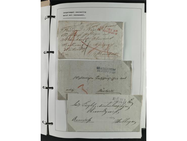 Baden bis Württemberg, umfangreiche gestempelte und ungebraucht/postfrische Sammlung inkl. Doubletten mit Briefen und Ganzsac