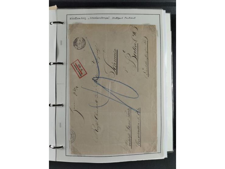 Baden bis Württemberg, umfangreiche gestempelte und ungebraucht/postfrische Sammlung inkl. Doubletten mit Briefen und Ganzsac