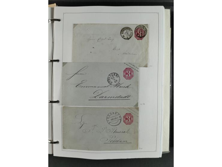 Baden bis Württemberg, umfangreiche gestempelte und ungebraucht/postfrische Sammlung inkl. Doubletten mit Briefen und Ganzsac