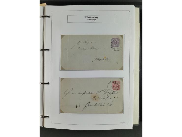 Baden bis Württemberg, umfangreiche gestempelte und ungebraucht/postfrische Sammlung inkl. Doubletten mit Briefen und Ganzsac