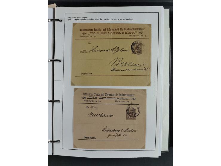 Baden bis Württemberg, umfangreiche gestempelte und ungebraucht/postfrische Sammlung inkl. Doubletten mit Briefen und Ganzsac