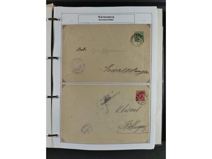 Baden bis Württemberg, umfangreiche gestempelte und ungebraucht/postfrische Sammlung inkl. Doubletten mit Briefen und Ganzsac