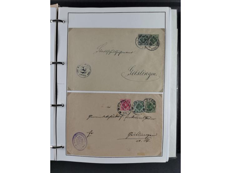 Baden bis Württemberg, umfangreiche gestempelte und ungebraucht/postfrische Sammlung inkl. Doubletten mit Briefen und Ganzsac