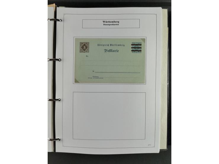 Baden bis Württemberg, umfangreiche gestempelte und ungebraucht/postfrische Sammlung inkl. Doubletten mit Briefen und Ganzsac