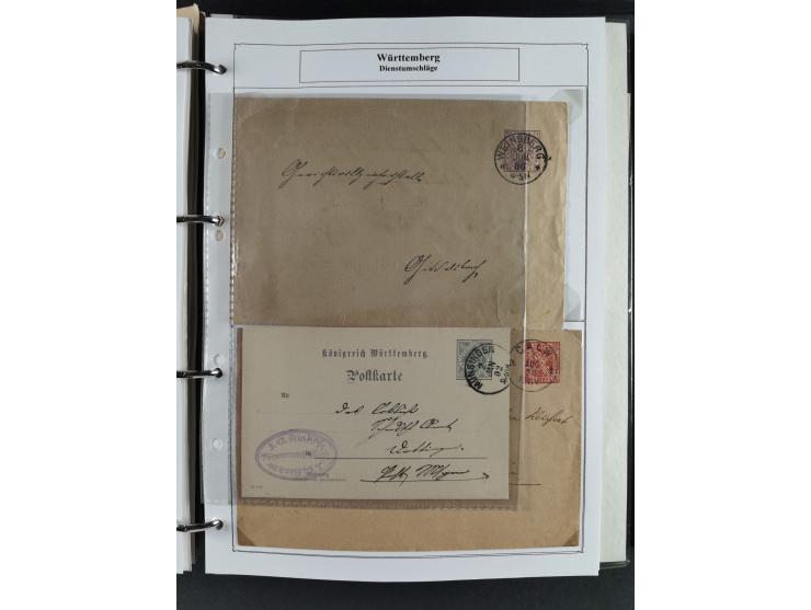 Baden bis Württemberg, umfangreiche gestempelte und ungebraucht/postfrische Sammlung inkl. Doubletten mit Briefen und Ganzsac