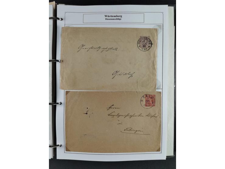 Baden bis Württemberg, umfangreiche gestempelte und ungebraucht/postfrische Sammlung inkl. Doubletten mit Briefen und Ganzsac
