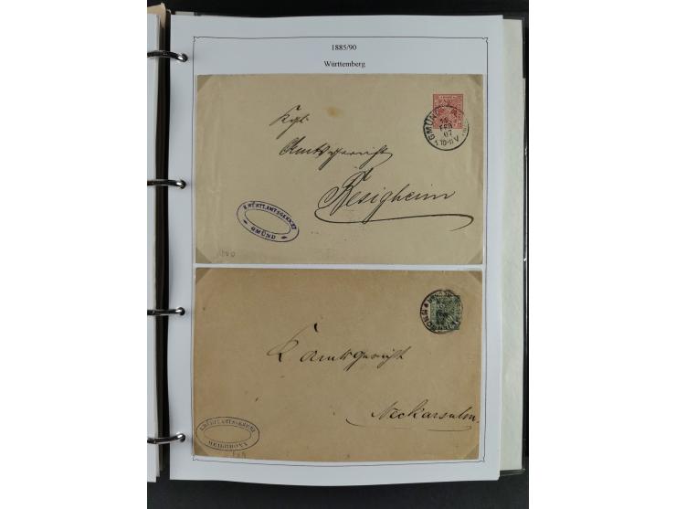 Baden bis Württemberg, umfangreiche gestempelte und ungebraucht/postfrische Sammlung inkl. Doubletten mit Briefen und Ganzsac