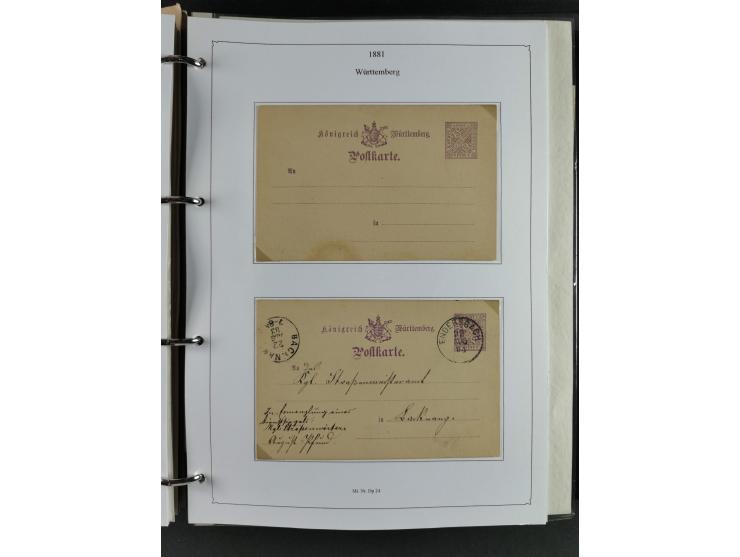 Baden bis Württemberg, umfangreiche gestempelte und ungebraucht/postfrische Sammlung inkl. Doubletten mit Briefen und Ganzsac