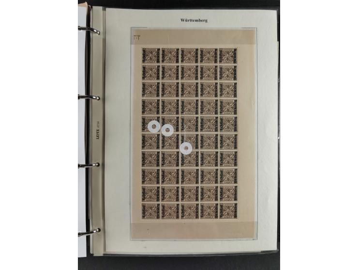 Baden bis Württemberg, umfangreiche gestempelte und ungebraucht/postfrische Sammlung inkl. Doubletten mit Briefen und Ganzsac