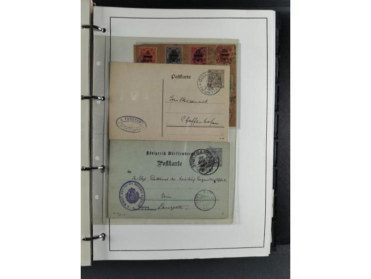 Baden bis Württemberg, umfangreiche gestempelte und ungebraucht/postfrische Sammlung inkl. Doubletten mit Briefen und Ganzsac