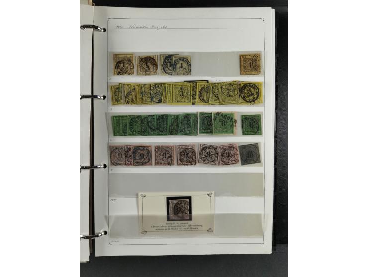 Baden bis Württemberg, umfangreiche gestempelte und ungebraucht/postfrische Sammlung inkl. Doubletten mit Briefen und Ganzsac