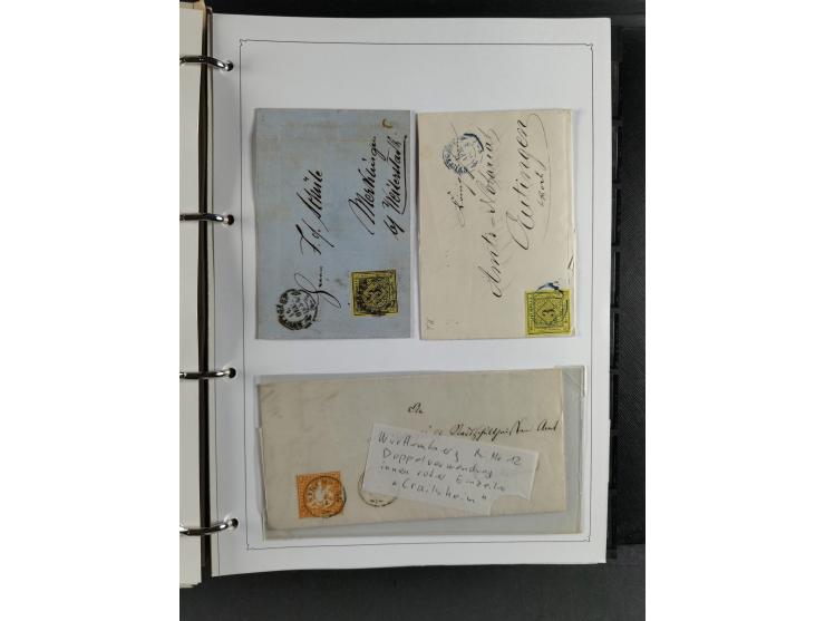 Baden bis Württemberg, umfangreiche gestempelte und ungebraucht/postfrische Sammlung inkl. Doubletten mit Briefen und Ganzsac
