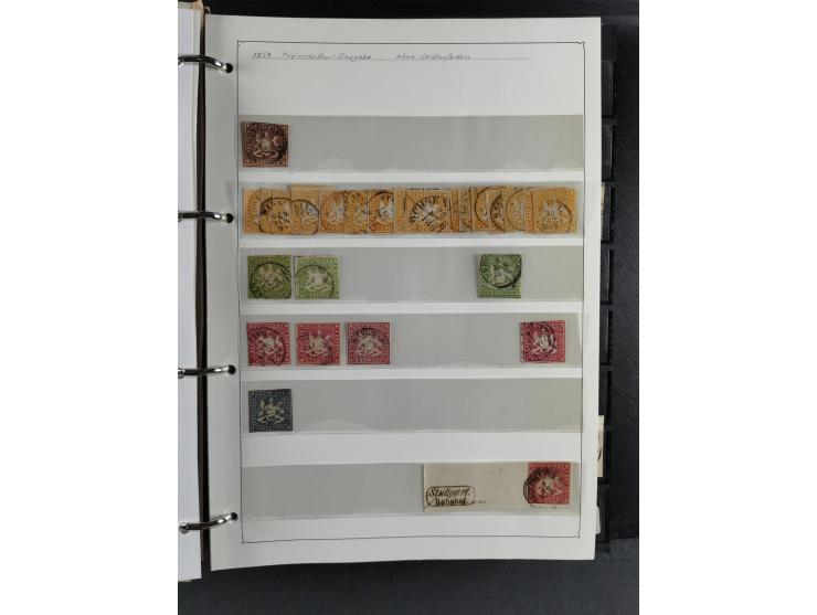 Baden bis Württemberg, umfangreiche gestempelte und ungebraucht/postfrische Sammlung inkl. Doubletten mit Briefen und Ganzsac