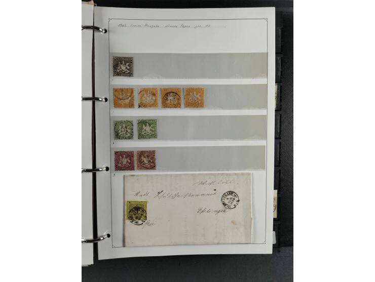 Baden bis Württemberg, umfangreiche gestempelte und ungebraucht/postfrische Sammlung inkl. Doubletten mit Briefen und Ganzsac
