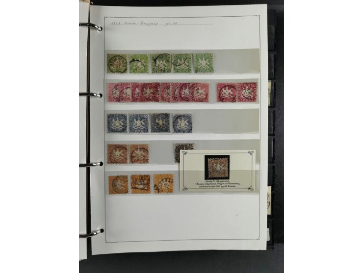 Baden bis Württemberg, umfangreiche gestempelte und ungebraucht/postfrische Sammlung inkl. Doubletten mit Briefen und Ganzsac