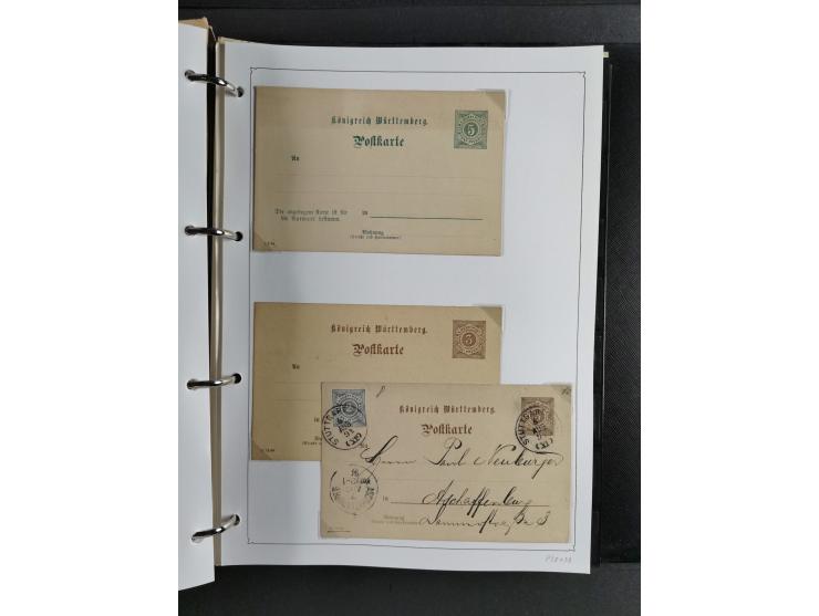 Baden bis Württemberg, umfangreiche gestempelte und ungebraucht/postfrische Sammlung inkl. Doubletten mit Briefen und Ganzsac