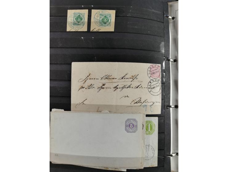 Baden bis Württemberg, umfangreiche gestempelte und ungebraucht/postfrische Sammlung inkl. Doubletten mit Briefen und Ganzsac