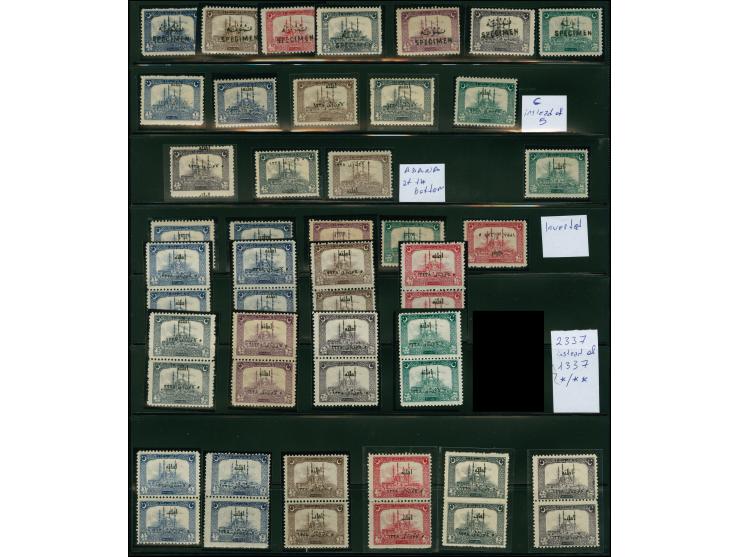 1922, 2nd Adana overprint issue, small specialised collection including inverted overprints, specimen, etc.