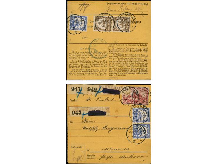 1905/19, Kaiseryacht 2½ Heller mit Wasserzeichen im senkrechten Paar und waagerechtes Paar und Einzelwert 15 Heller sowie 1 R