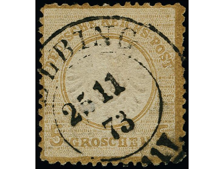 5 Groschen lehmgraubraun, ELBINGER POSTFÄLSCHUNG auf dickerem Papier mit etwas unebener Zähnung und sauber mit DKr. “ELBING 2