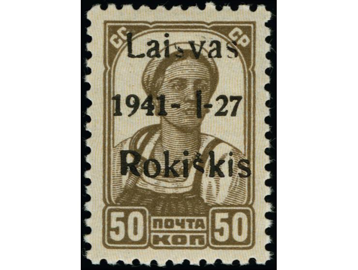 1941, 50 K. mit Aufdruckfehler "fehlende V in der Monatsangabe”, postfrisch, tadellos, sehr selten, da nur in einer Teilaufla