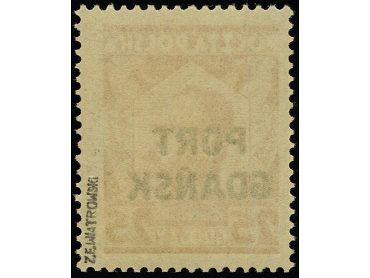 1918, 25 Gr. lebhaftbraunocker, postfrisch, in tadelloser Erhaltung, eine seltene Farbe, sign. Wiatrowski und Fotoattest Grub