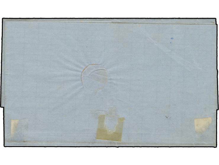 1868, laid paper 2 r. on lilac, tied by oval "FRANQUEADO EN GUADALAJARA" to entire letter to Leon. Fine and fresh. Certificat