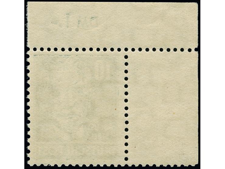 Köpfe II 10 Pfennig (schwärzlich)bläulichgrün auf gestrichenem Papier mit senkrechtem Wasserzeichen 2 in Type I aus der linke