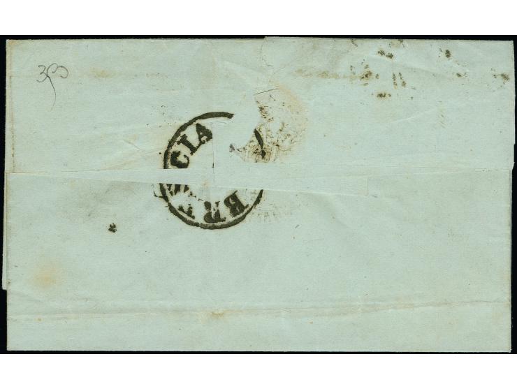 "PONTEVICO 5/5" Dreikreisstempel, auf Handpapier 5 Centesimi und 10 Centesimi, je voll- bis breitrandig, auf Briefhülle nach 