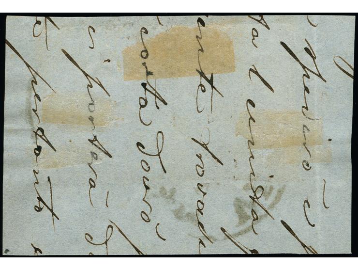 "VERONA 30/12", EKr. auf Maschinenpapier 15 Centesimi, noch voll- bis meist breitrandig, in Mischfrankatur mit 1858, 5 Soldi,