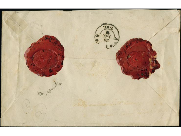 2½ auf 2½ Groschen braunorange, farbfrisch, gut geprägt und gut gezähnt im senkrechten Paar mit je klarem EKr. “BERLIN P.A.45