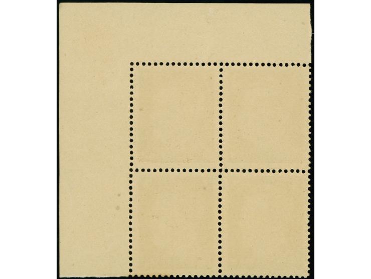 1944, Hitler 3 Pfg. im Viererblock aus der rechten oberen Bogenecke, postfrisch, tadellos