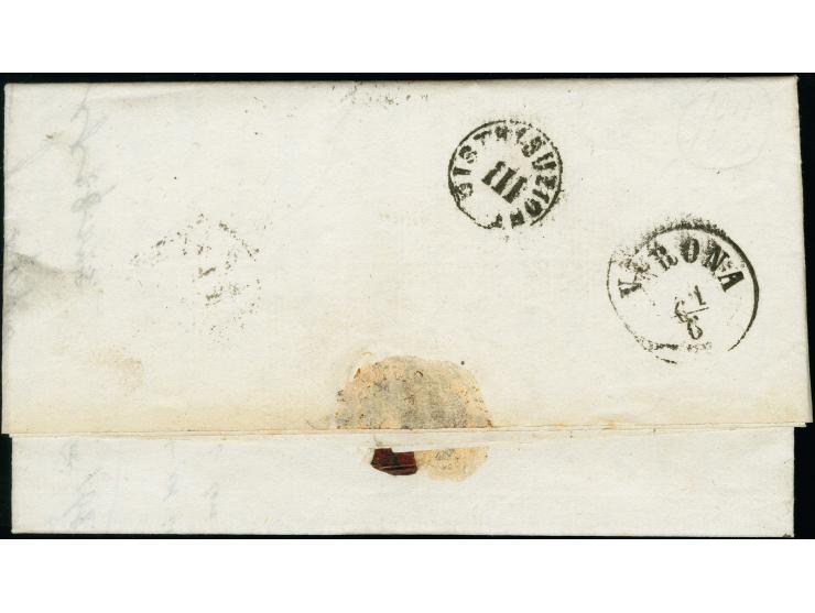 "CAPRINO 20/6", EKr., auf 1864, 5 Soldi, auf komplettem Faltbrief nach Verona. Signiert Enzo Diena mit Attest (1988) (Sassone