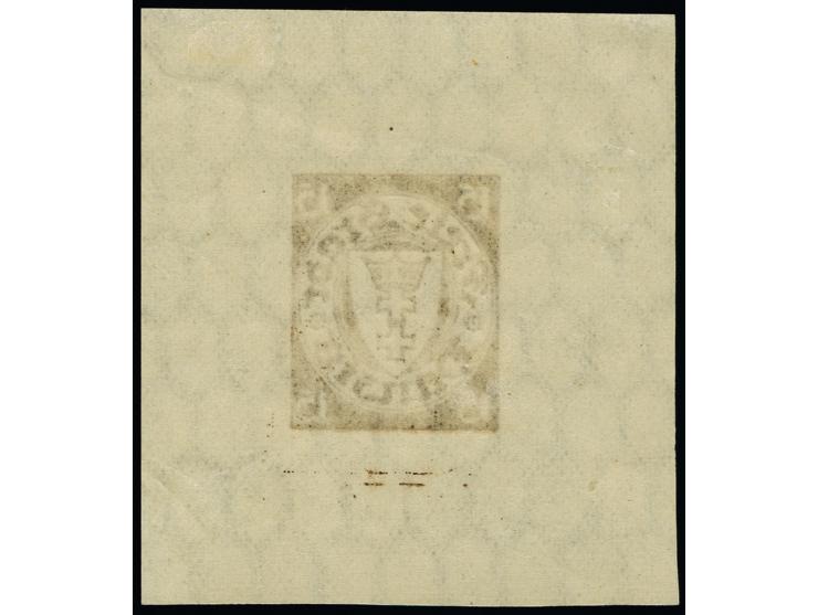 1924, Staatswappen 15 Pfg. braun, Einzelabzug im Kleinbogenformat (47x51mm), stehendes Wasserzeichen, sauber ungebraucht, tad